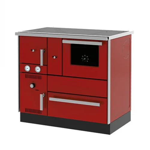Šporet na čvrsto gorivo Alfa Plam Term 27 NR crveni, desni