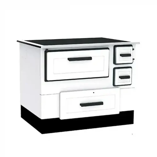 Šporet na čvrsto gorivo Alfa Plam 55 Termo ECO RL, beli, levi