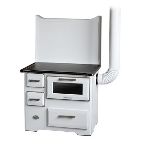 Šporet na čvrsto gorivo MBS SD 7 EM RS, beli, desni