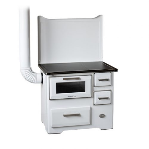 Šporet na čvrsto gorivo MBS SD7 EM RS, beli, levi