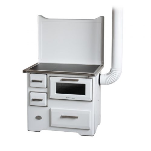 Šporet na čvrsto gorivo MBS SD7 RS, beli, desni