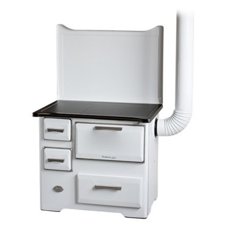 Šporet na čvrsto gorivo MBS SD7 SL EM, beli, desni